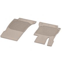 Rubber floor carpets 2 pieces almond beige E-Class W213 Genuine Mercedes-Benz | A2136800106 8U52