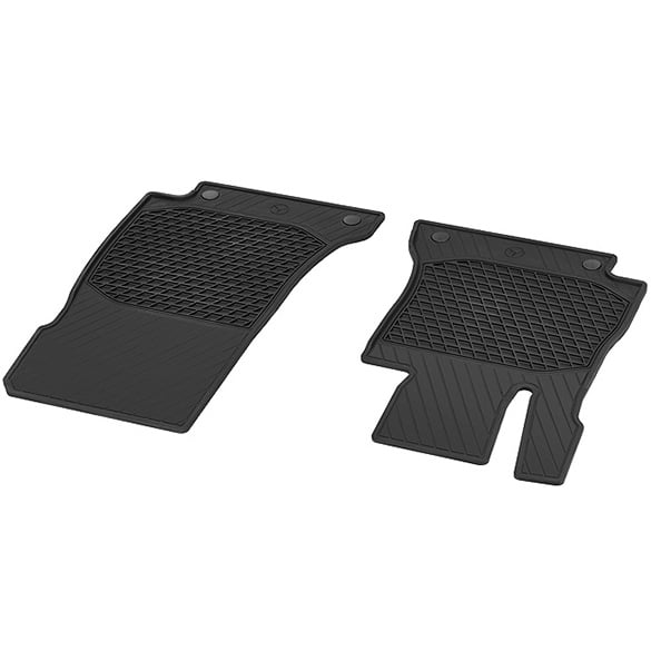 Rubber-floor carpets 2 pieces front black E-Class W213 Genuine Mercedes-Benz