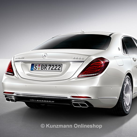 S-Class W222 rear diffusor visible exhaust tips genuine Mercedes-Benz | W222-Diffusor-Endrohr