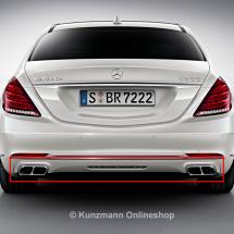 S-Class W222 rear diffusor visible exhaust tips genuine Mercedes-Benz | W222-Diffusor-Endrohr