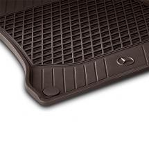 Rubber floor mats 2-piece espresso brown S-Class W222 original Mercedes-Benz | A22268044488U51-S