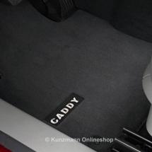 Volkswagen textile foot mats for the Caddy 2K in black | 2K1061275PBRYJ