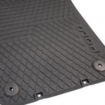 Volkswagen car rubber floor mats Polo 6R original black 6R1061502 82V | 6R1061502 82V