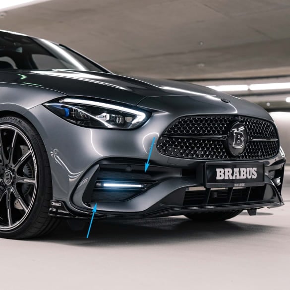 BRABUS Fronteinsätze mit LED Auffindelicht C-Klasse T-Modell S206 