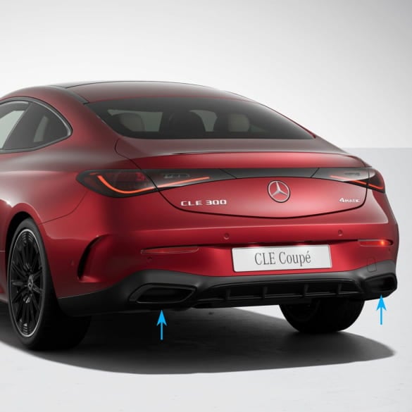 Auspuffblenden AMG Nightpaket CLE C236 Coupé schwarz glänzend Original Mercedes-Benz
