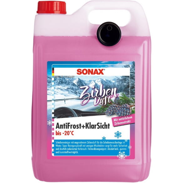 SONAX Scheibenreiniger Antifrost Scheibenklar Winter Fertigmischung Zirbenduft 5 Liter