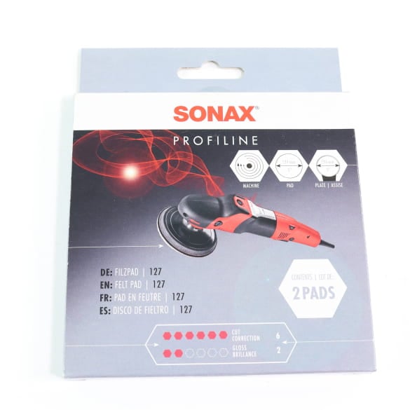 SONAX PROFILINE Filzpad Durchmesser 127mm 2 Stück
