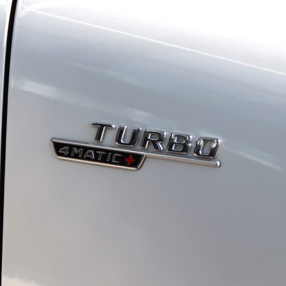 AMG Schriftzug Turbo 4Matic+ Kotflügel Original Mercedes-Benz