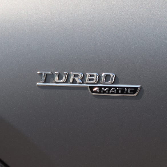 AMG Schriftzug Turbo 4Matic Kotflügel Original Mercedes-Benz