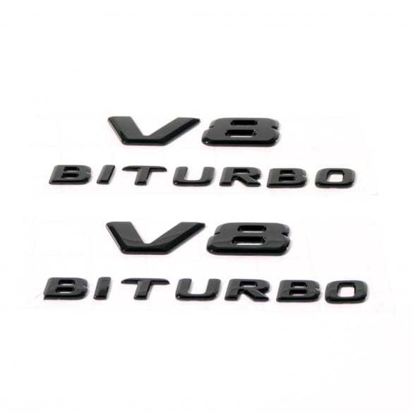 AMG Schriftzug V8 Biturbo schwarz Kotflügel Original Mercedes-Benz
