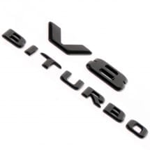 V8 Biturbo Schriftzug schwarz Satz Original Mercedes-AMG | biturbo-black