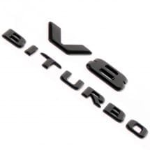 2 x BITURBO V8 Schriftzug Emblem Logo Folie Schwarz Glanz – wtfolierung