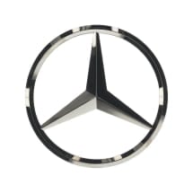 Mercedes Stern schwarz chrom Heckklappe C-Klasse S206 | Stern-schwarz-S206