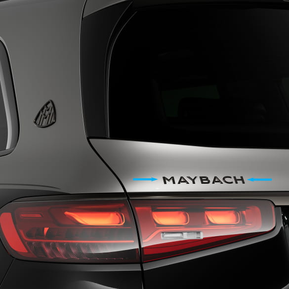 Maybach Schriftzug Night Series Schwarz Chrom Heckdeckel GLS X167 | Maybach-Schriftzug-schwarz-167