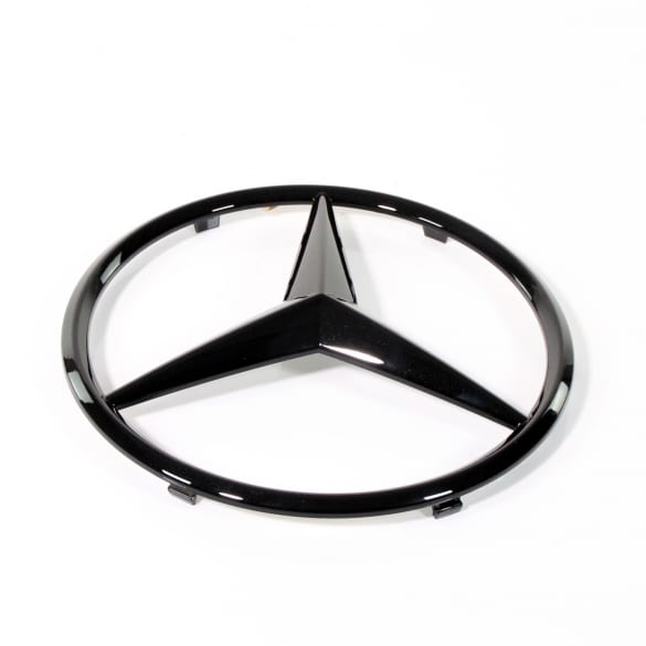 Original Mercedes-Benz Stern schwarz glänzend lackiert Kühlergrill