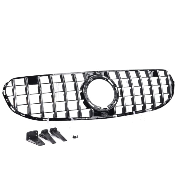 Panamericana Kühlergrill GLC SUV X253 chrom schwarz hochglanz Facelift Serie CHROMETEC | X253-FL-PA-KG-SF-X253