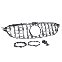 Panamericana Kühlergrill C-Klasse W205 chrom schwarz CHROMETEC | W205-PA-KG-W205