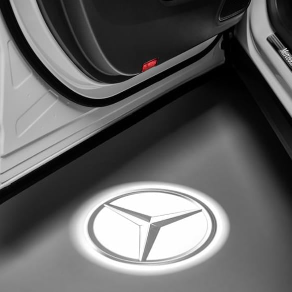 NOIFATY Autotür LED Beleuchtung 4 Stück Auto Logo Welcome Light Kompatibel mit Mercedes AMG Auto Emblem Projektor Ghost LED-Türlampe Kompatibel mit Benz X204 W168 W169 W245 GLK A 