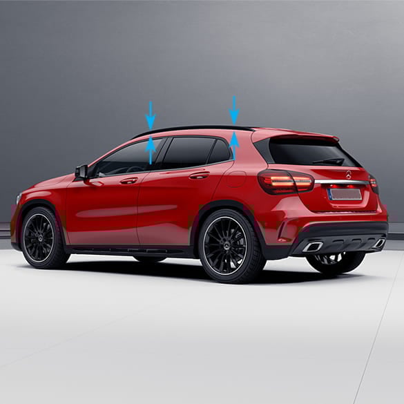 Dachreling Nightpaket schwarz GLA X156 Facelift Original Mercedes-Benz