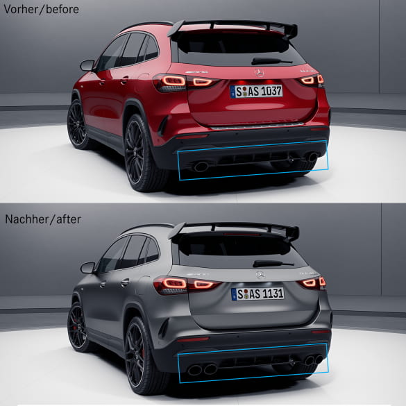 Uitlaatsierstukken 45S AMG-look voor GLA 35 AMG | GLA-35-zu-45S-Blenden