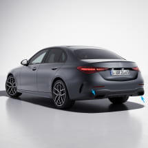 Zwarte uitlaatsierstukken C-Klasse 206 Nightpakket | A206885-black-206