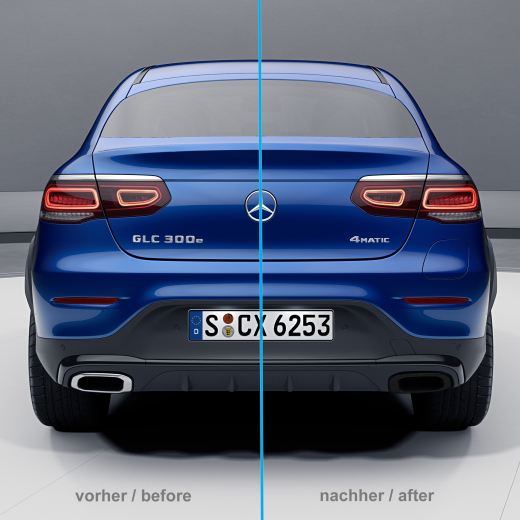 Zwarte uitlaatsierstukken GLC X253 C253 Origineel | A167885-black-253