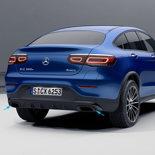 Zwarte uitlaatsierstukken GLC X253 C253 Origineel | A167885-black-253