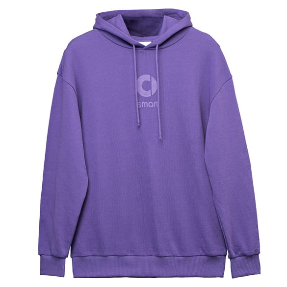 Unisex hoodie met capuchon paars logo Original smart