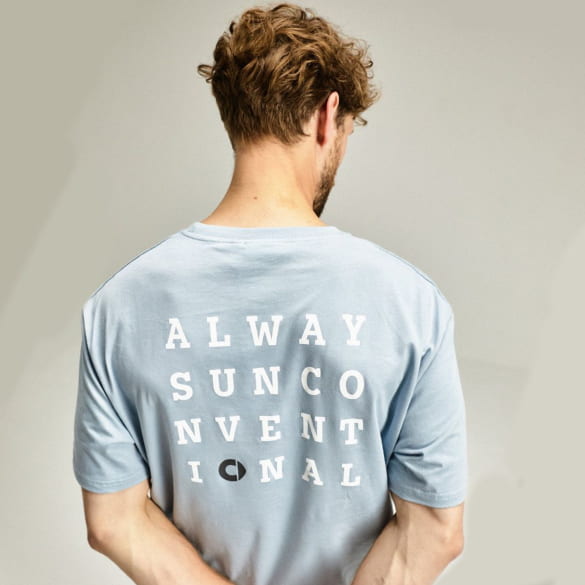 Unisex T-Shirt hellblau mit Logo Original smart | 10022066/-71