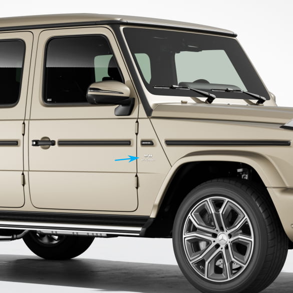 V8 Bi-Turbo Schriftzug G-Klasse W463A spatbord Origineel Mer | V8-Bi-Turbo-W463A