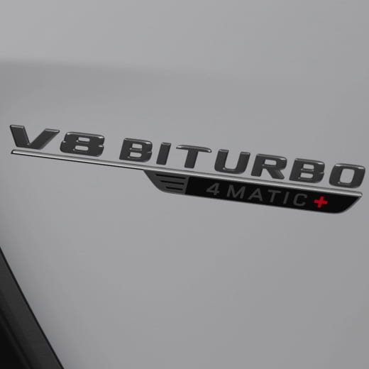 V8 Biturbo embleem zwart set origineel Mercedes-AMG | A2328175600-B