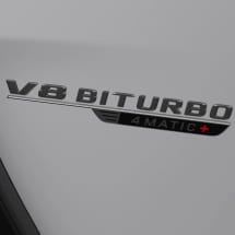 V8 Biturbo Schriftzug schwarz Satz Original Mercedes-AMG | A2328175600-B