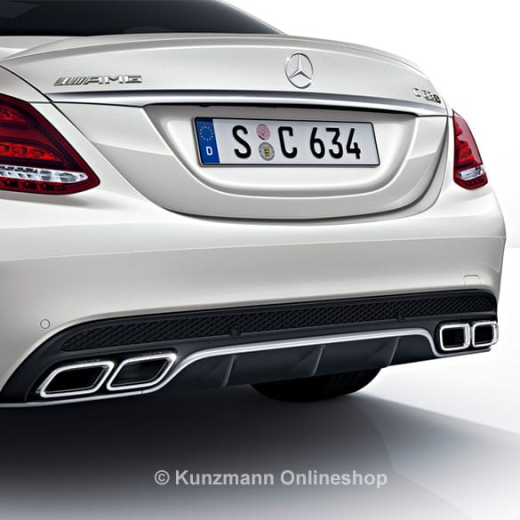 Diffuseur C 63 AMG & embouts d'échappement chromés | C-Klasse W205 | Original Mercedes-Benz | W205-63Diffusor