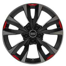 Velgen Audi A3 8Y 18 inch zwart 5-dubbelspaaks Origineel | 8Y0071498 AX1-A3