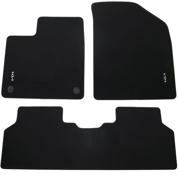 Velour floor mats KIA EV4 3-piece set black