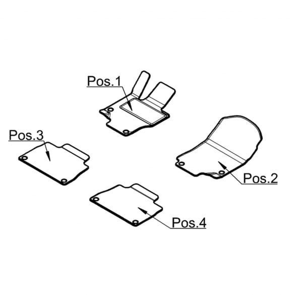 Floor Mats Velour GLE C167 Genuine Mercedes-Benz | A1676807310 64 9J74