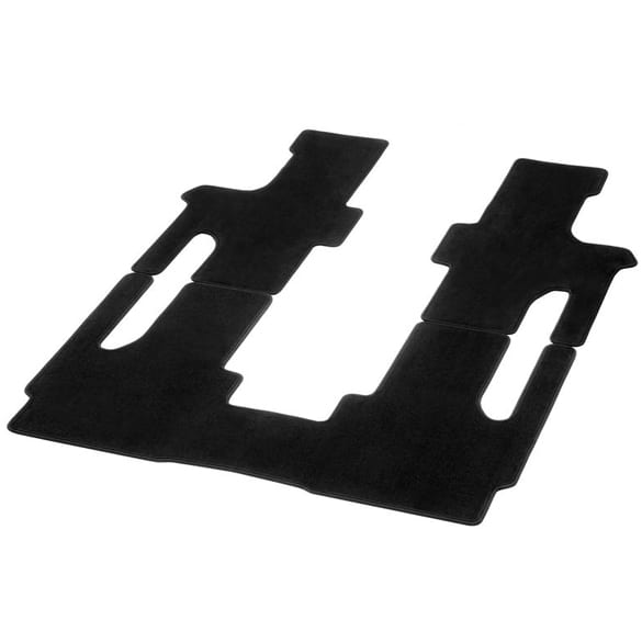 Velours automatten passagiersruimte V-Klasse W447 zwart dubbele rails 2 schuifdeuren