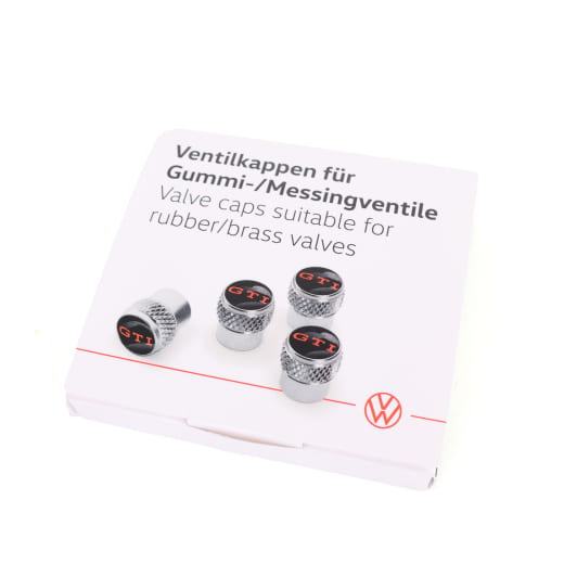 Ventilzierkappen GTI-Logo Gummiventile Messingventile Original VW | 000071215Q