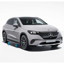 Verlichte treeplanken EQE SUV X294 aluminium-look met rubber | X294-Trittbretter-beleuchtet