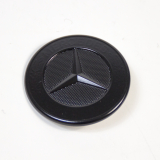 Emblema con estrella capó original Mercedes-Benz negro mate