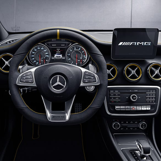 AMG luchtroosters Yellow Night Edition A-Klasse W176 Origine | W176-Yellow-Edition-Luftduesen