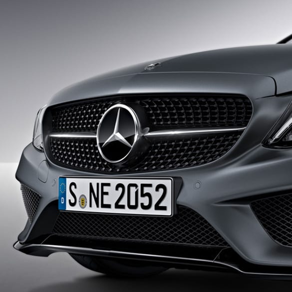 C 43 AMG Diamantgrille Night Edition C-Klasse W205 Origineel | C43-AMG-Kuehlergrill-NE