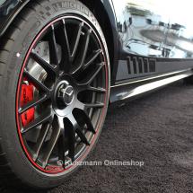 C 63 AMG Edition 1 zij sierstrip folieset C-Klasse W205 orig | C63-ED1-seitlich