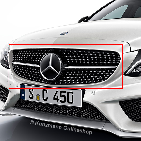 C 43 AMG diamantgrill zonder 360°-camera C-Klasse W205 – ori | C43-AMG-Grill