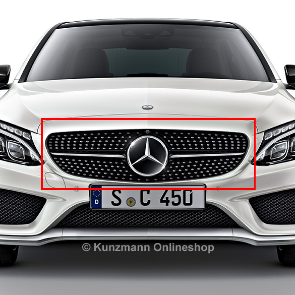 C 43 AMG / C 450 diamantgrill zonder 360°-camera C-Klasse W205 origineel Mercedes-Benz