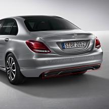 Afwerklijst Nightpakket achterbumper C-Klasse W205 Mercedes- | A2058854000
