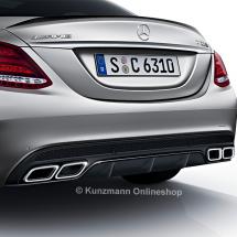 C 63 AMG achterdiffusor & uitlaat sierstukken C-Klasse W205  | W205-63Diffusor-nightchrome