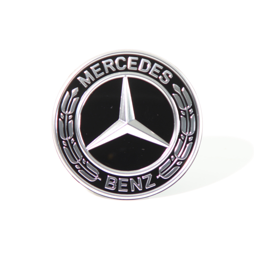 Origineel Mercedes-Benz motorkapembleem met zwarte ster | Stern-Emblem-schwarz-2