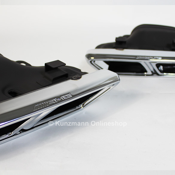 Originele AMG 4-pijps uitlaatsierstukken Mercedes-Benz chroom