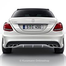 C 43 AMG uitlaatsierstukken eindpijpen chroom C-Klasse W205  | C43-Auspuff-Chrom